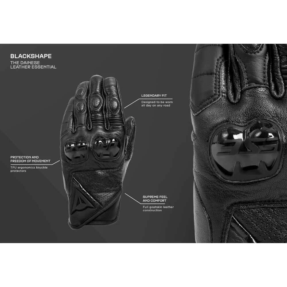 Dainese Ladies' Blackshape Leather Gloves 4 Dainese Ladies' Blackshape Leather Gloves - Image 2