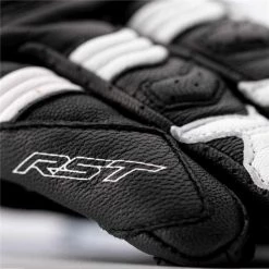 RST Shortie CE Perforated Leather Gloves -Deals Motorcycle Gloves Store rst shortie ce mens gloves black white img3 1