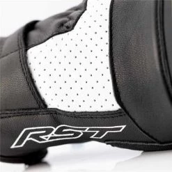 RST Shortie CE Perforated Leather Gloves -Deals Motorcycle Gloves Store rst shortie ce mens gloves black white img4 1