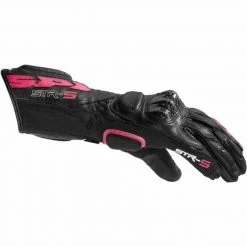 Spidi Ladies' STR-5 CE Leather Gloves -Deals Motorcycle Gloves Store spidi gb ladies str5 ce gloves black pink img3